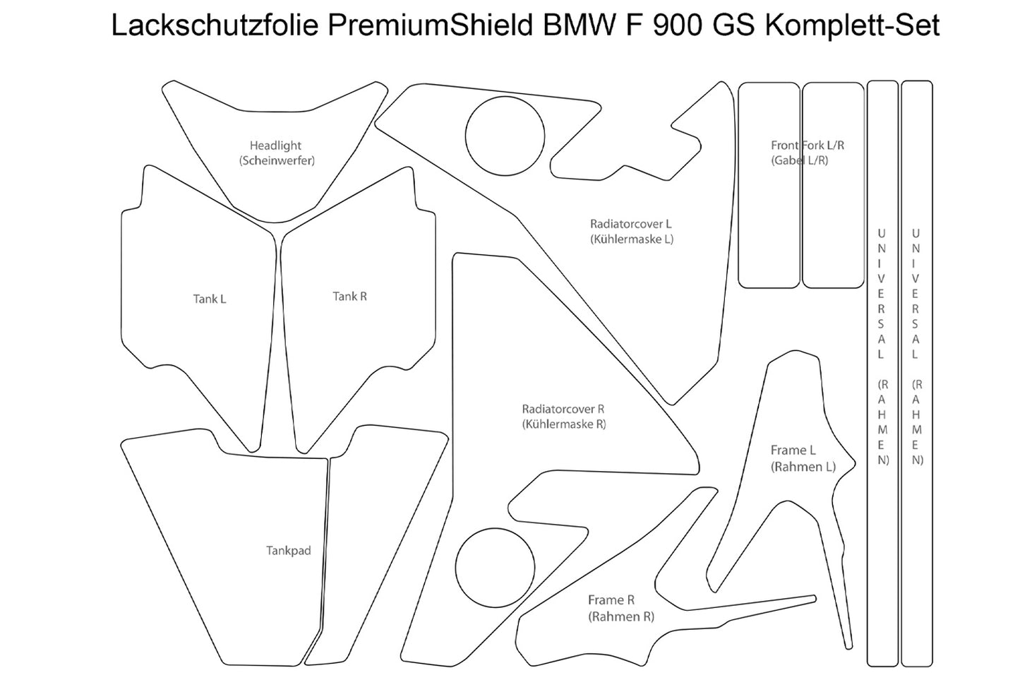 Pellicola protettiva completa BMW F 900 GS