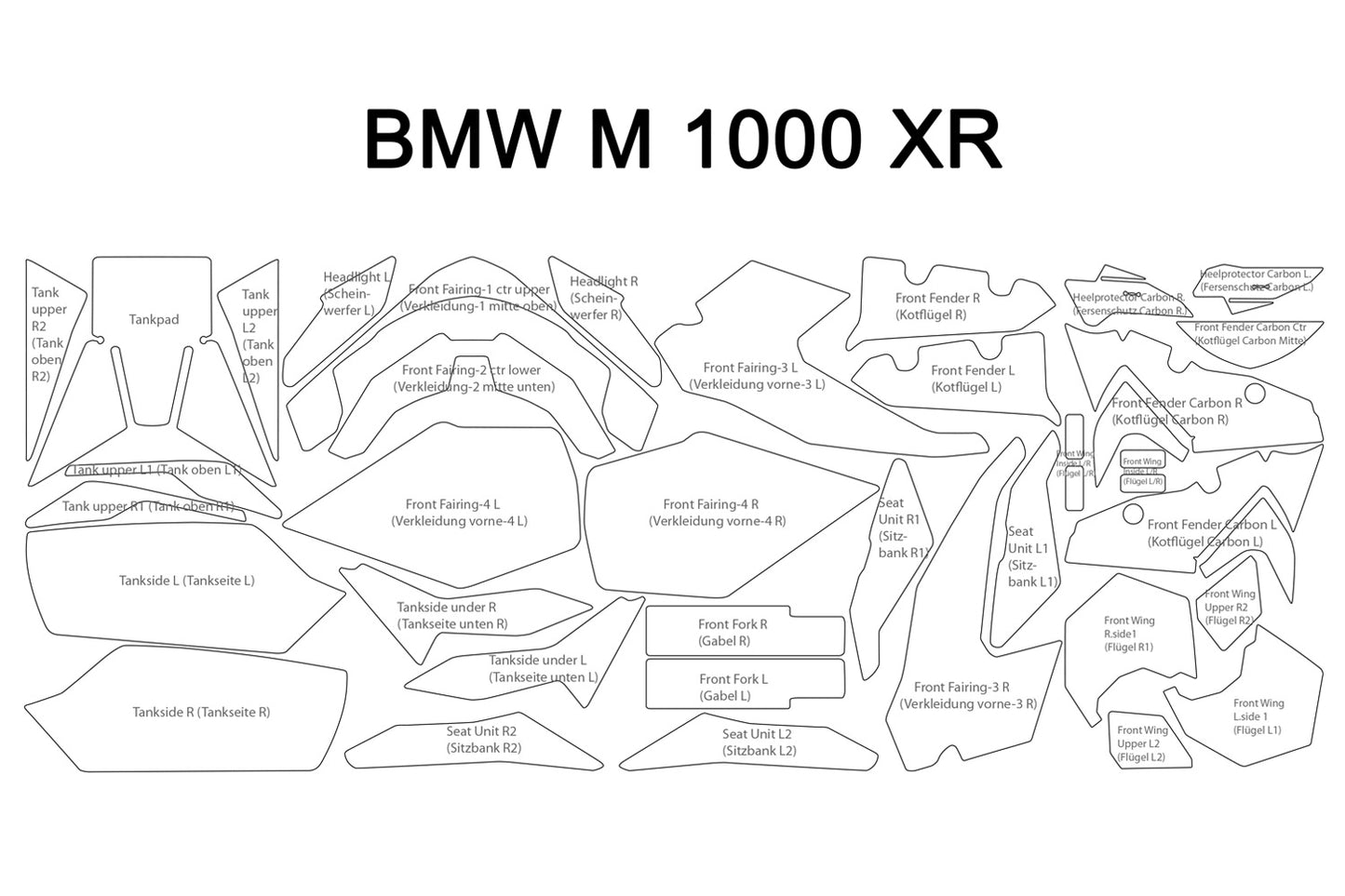 Pellicola protettiva completa BMW M 1000  XR (2024-)