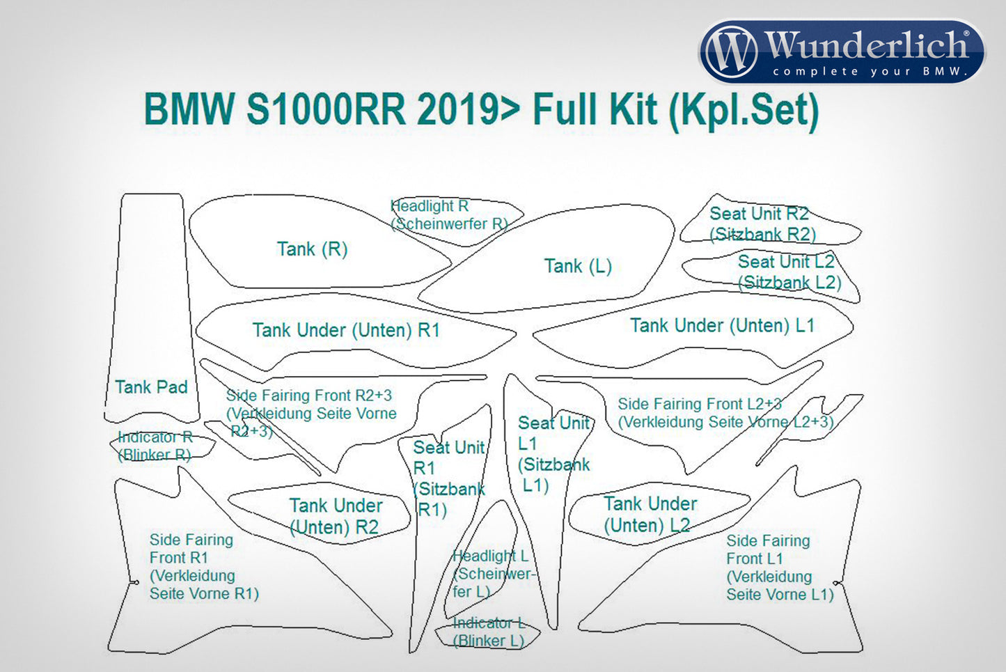 Pellicola protettiva completa BMW M1000RR (2021-2022) / S1000RR (2019-2022)