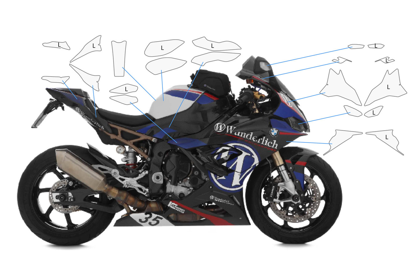 Pellicola protettiva completa BMW M1000RR (2021-2022) / S1000RR (2019-2022)