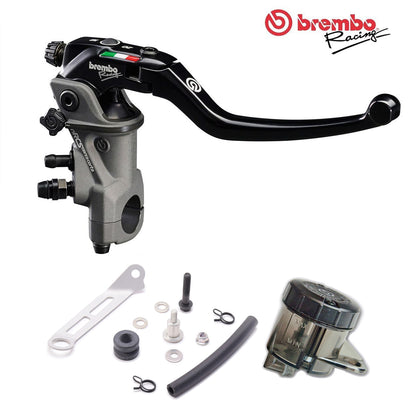 Pompa freno radiale Brembo 17 RCS Corsa Corta + Kit Serbatoio freno nero fumè