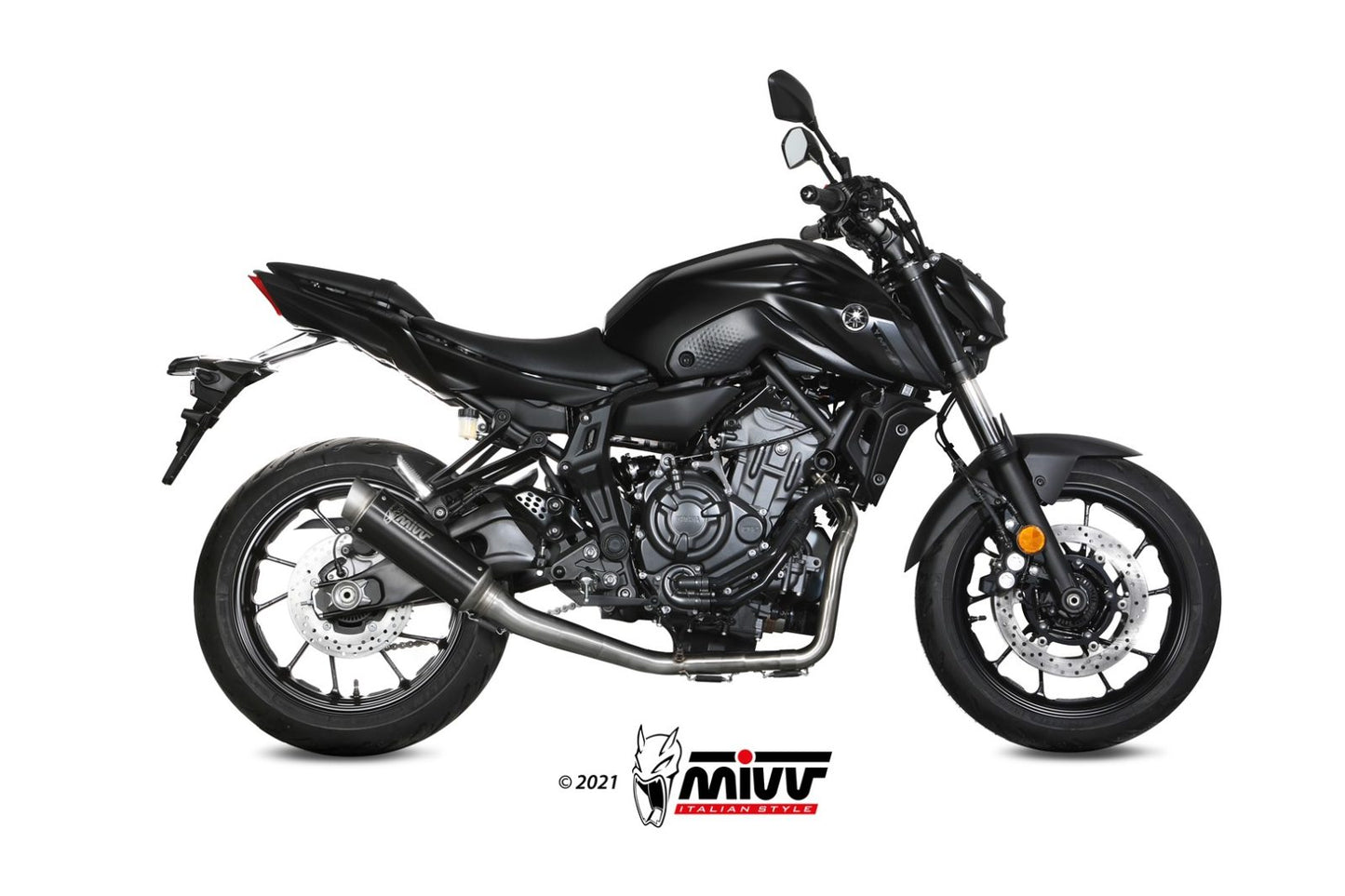 Mivv GP Pro Inox Nero Yamaha MT-07 '21-'24